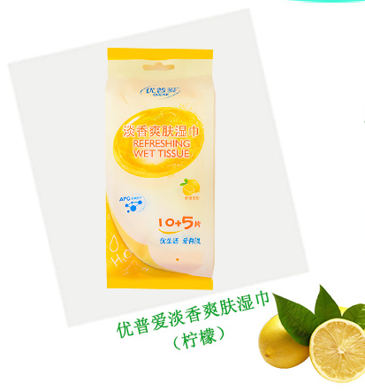 优普爱淡香爽肤湿巾（柠檬）